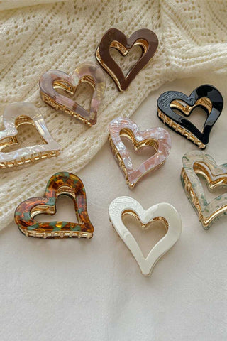 Hollow Heart-Shaped Hair Claw Clip