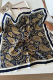 Paisley Print Satin Square Scarf