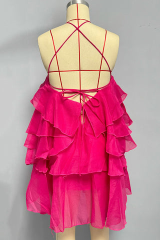 Layered Ruffle Casual Dress