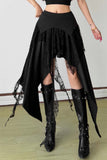 Asymmetrical Draped Midi Skirt
