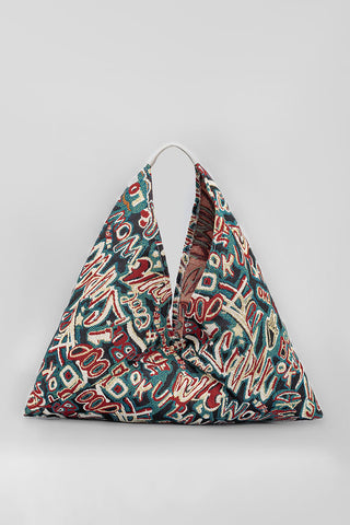 Graffiti Print Drawstring Tote