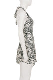 Zebra Print Halter Dress