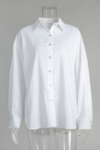 Button-Front Collared Shirt