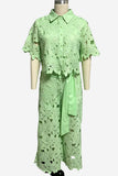 Floral Lace Pants Set