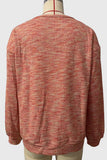 Marled Knit Crew Neck Long Sleeve Top