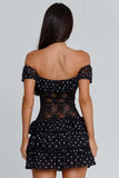 Off-Shoulder Lace Mini Dress