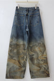 Gradient Wash High-Waist Baggy Jeans