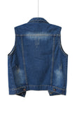 Sleeveless Collared Button-Front Vest
