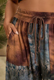 Drawstring Wide-Leg Casual Pants