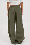 Drawstring Wide-Leg Casual Pants