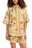 Boho Print Shirt and Shorts Set