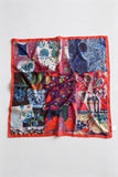 Vintage Collage Print Square Scarf