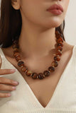 Polished Beaded Statement Necklace