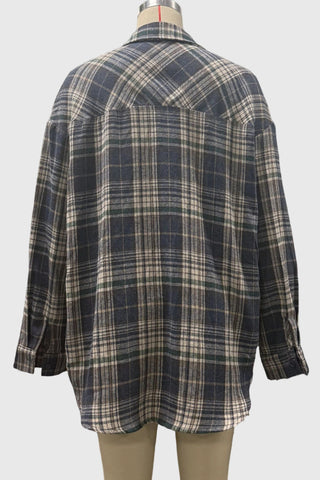Plaid Button-Front Shirt