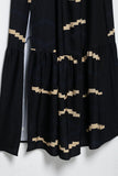 Geometric Print V-Neck Slit Dress