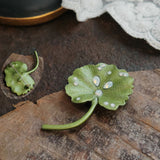 Floral Pearl Enamel Brooch