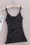 Sequin Scoop Neck Sleeveless Cami