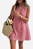Sleeveless Gingham Dress