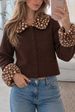 Faux Fur Collar Button-Front Coat