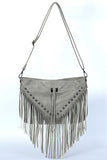 Studded Fringe Crossbody Bag