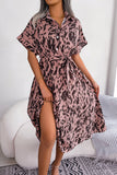 Belted Shirt Dress with Flowing Silhouette