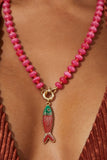 Fish Pendant Beaded Necklace