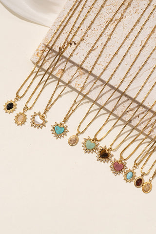 Tone Heart Pendant Necklace