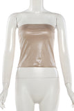 Sequin Strapless Crop Top