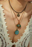 Layered Cord Chain Pendant Necklace Set