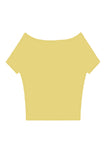 Off-Shoulder Fitted T-Shirt