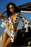 Polka Dot Bikini Set with Cover-Up