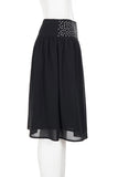 Embellished Waist Midi Skirt