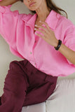 Button-Front Collared Shirt