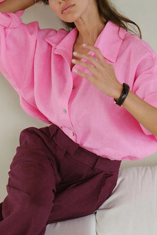 Button-Front Collared Shirt