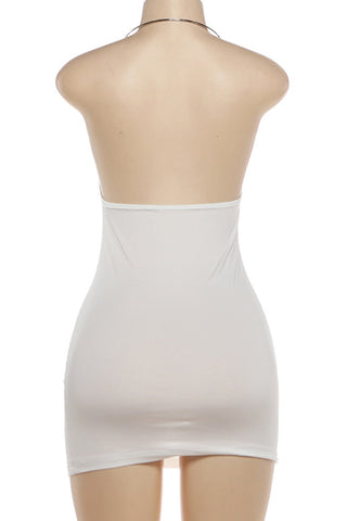 Elegant Plunge Evening Dress