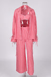 Plaid Long Sleeve Button-Front Pajama Set