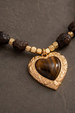 Heart Pendant Beaded Necklace