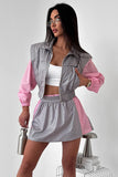 Colorblock Zip-Up Mini Activewear Set