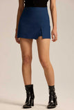 High-Waist Front Slit Mini Skirt