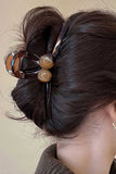 Marbled Sphere Stack Hair Claw Clip