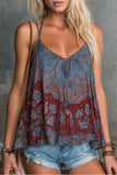 Tie-Front V-Neck Sleeveless Tank Top