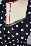 Polka Dot Tie-Neck Tank Top