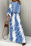 Floral Print Vacation Maxi Dress