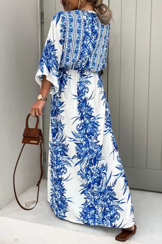 Floral Print Vacation Maxi Dress