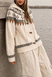 Fair Isle Hooded Toggle Cardigan
