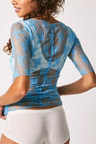 Sheer Floral Lace Fitted Top