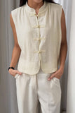 Sleeveless Knot-Detail Tank Top