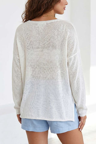Graphic Text Long Sleeve Top