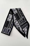 Assorted Print Satin Finish Skinny Scarf