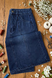 Sleek Denim A-Line Skirt